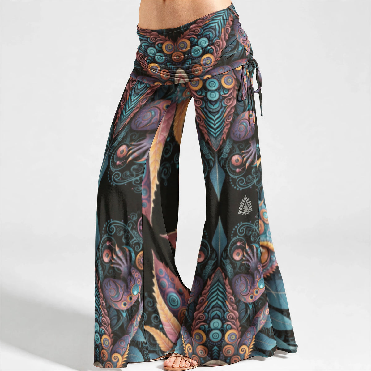 Engram 0 — Women's High Waist Wide Leg Pants — garment shown without model, side view