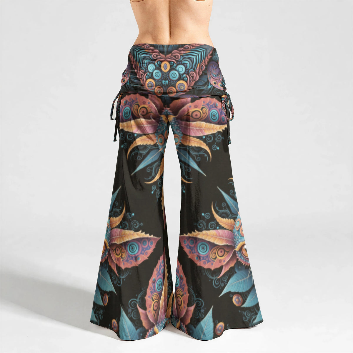 Engram 0 — Women's High Waist Wide Leg Pants — garment shown without model, back view