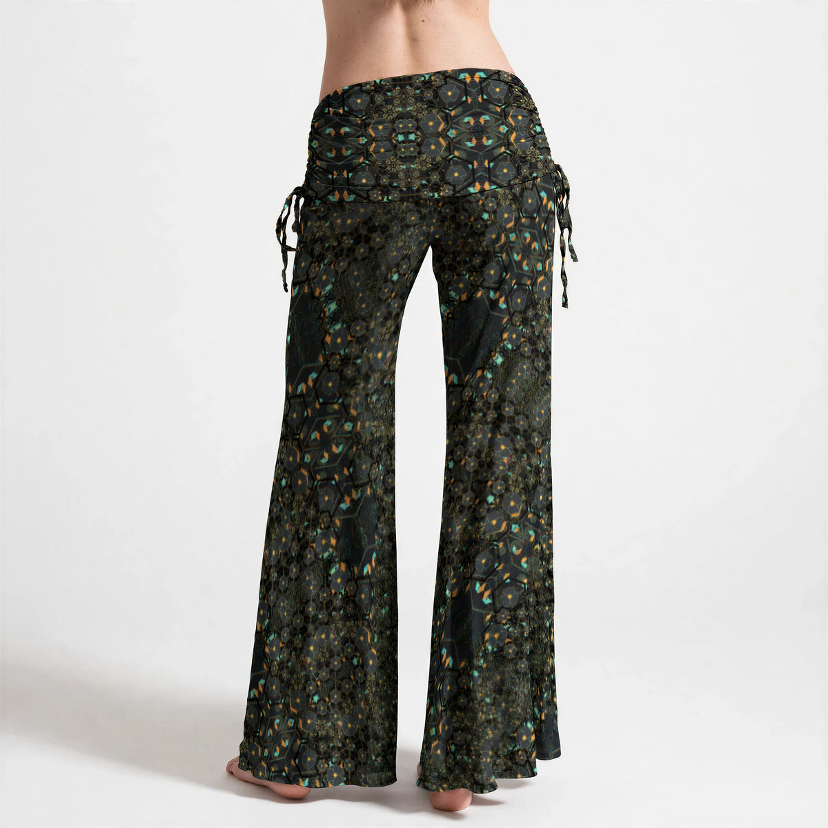 Engram 3 — Women's High Waist Wide Leg Pants — garment shown without model, back view
