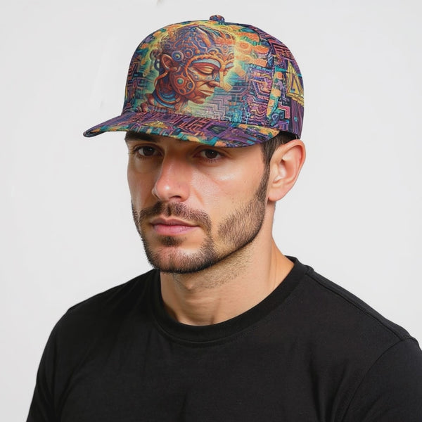 Baseball Cap With Flat Brim