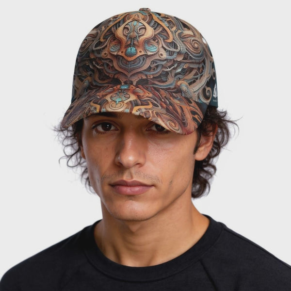 All-Over Print Peaked Cap
