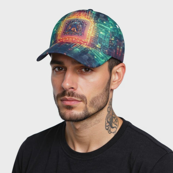 All-Over Print Peaked Cap